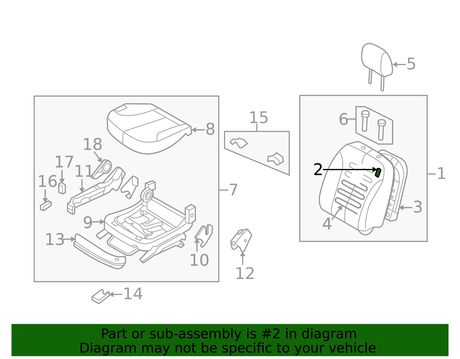 Seat Back Cover - Kia (88467-2G100813) - view 2