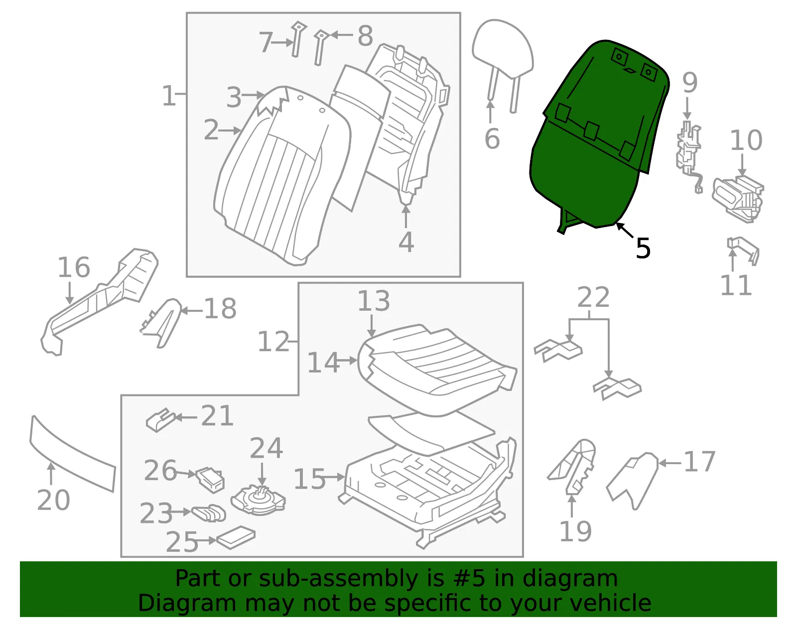 Seat Back Panel - Kia (88480-3T010KER) - view 2