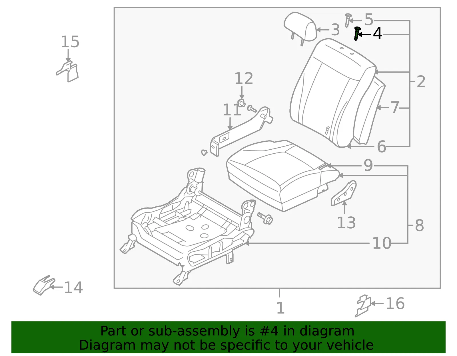 Headrest Guide - Kia (88481-3F100LK) - view 2