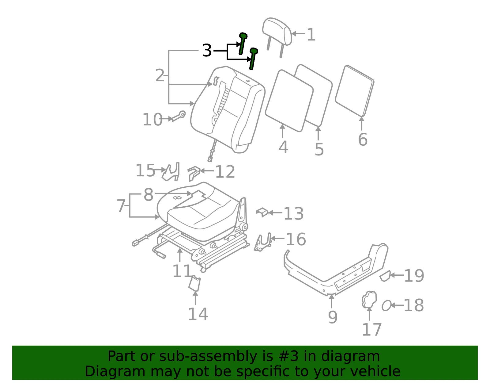 Headrest Guide - Kia (88481-3K100WK) - view 2