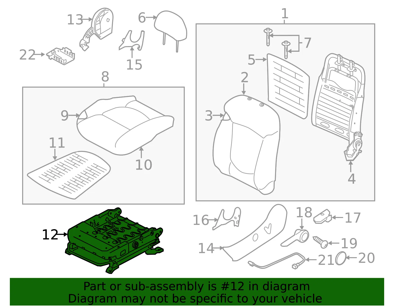 Seat Track - Driver's Side (LH) - Kia (88500-1M300) - view 2