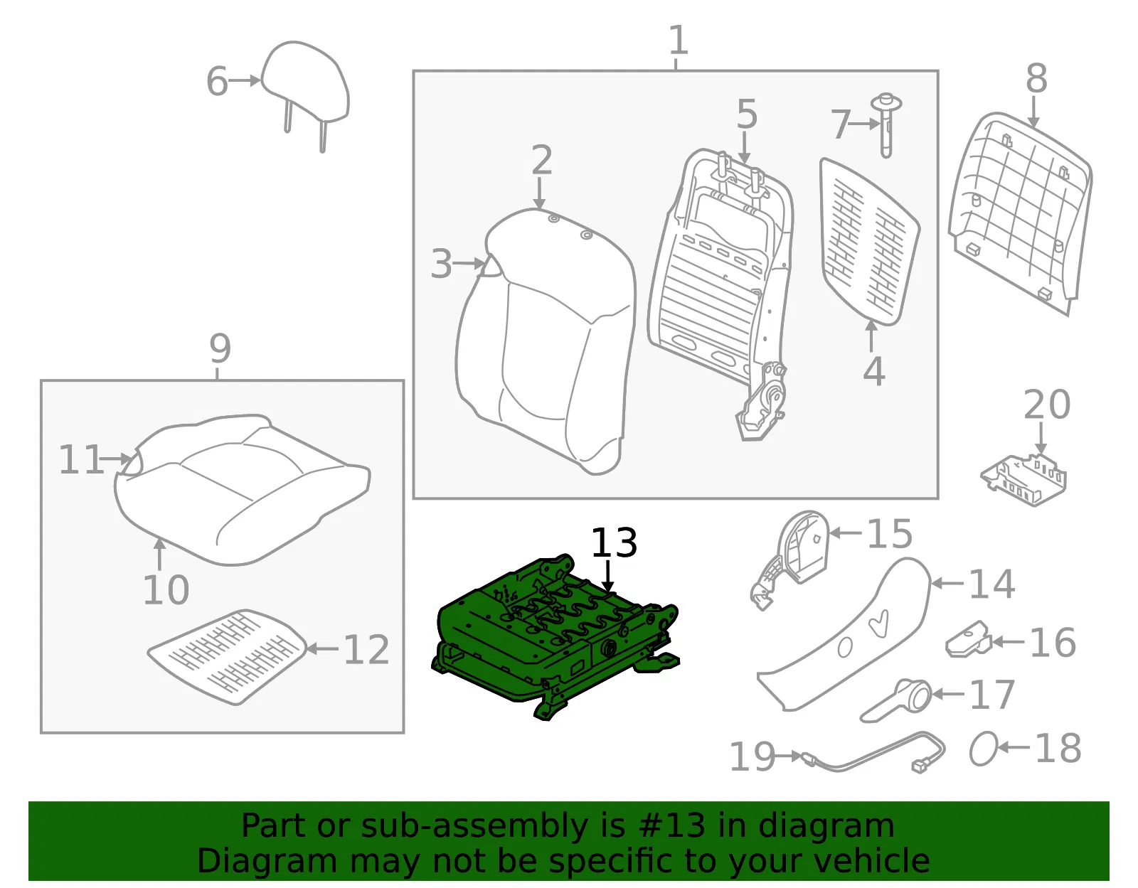 Seat Track - Driver's Side (LH) - Kia (88500-1M701) - view 2