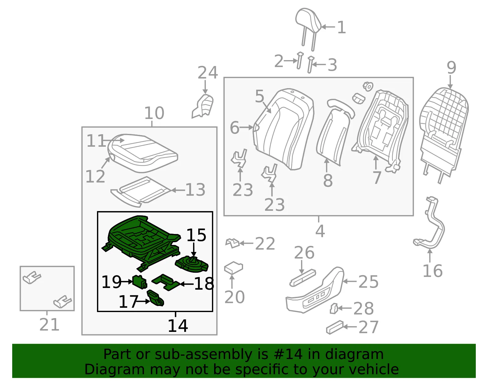 Seat Adjuster - Kia (88500-2T150) - view 2