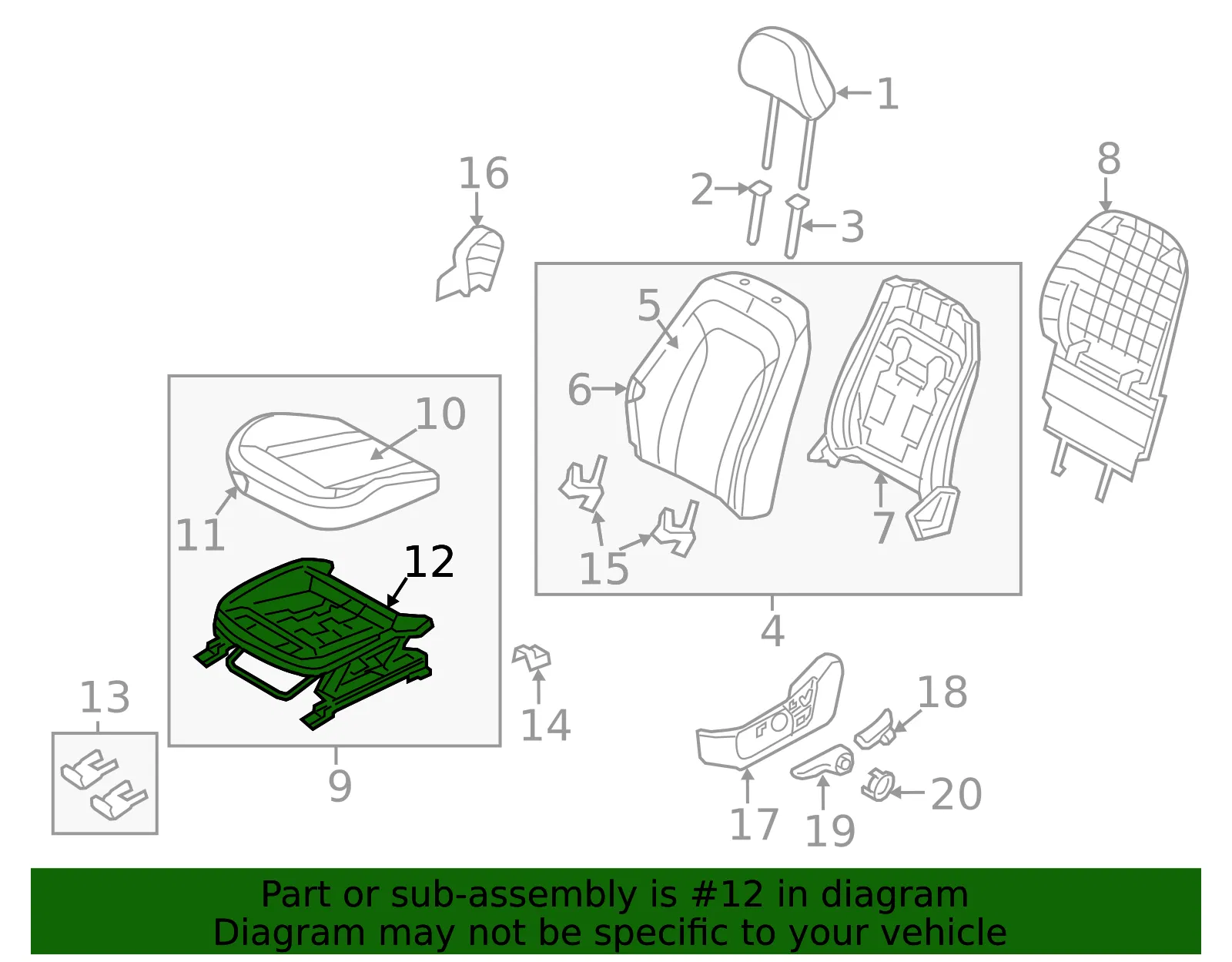 Seat Adjuster - Kia (88500-4C010) - view 2