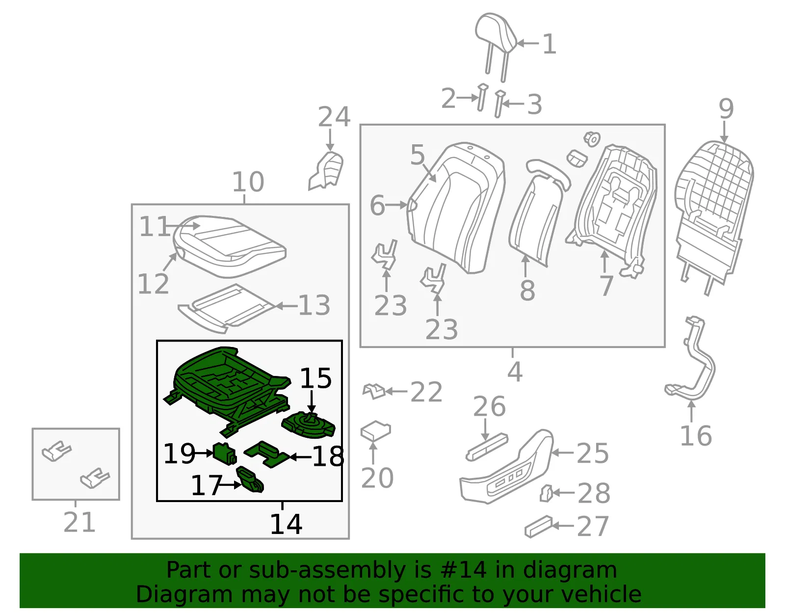 Seat Adjuster - Kia (88500-4C080) - view 2