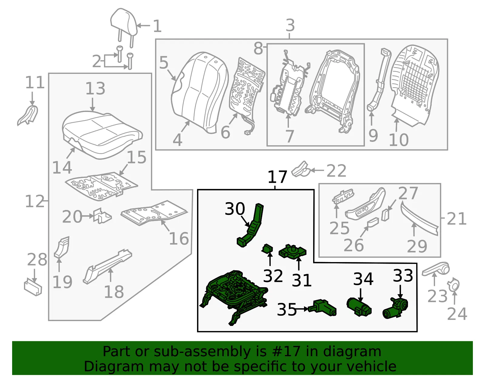 Seat Adjuster - Kia (88500-A9110) - view 2