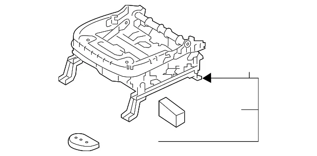 Seat Track - Driver's Side (LH) - Kia (88500-B2140)