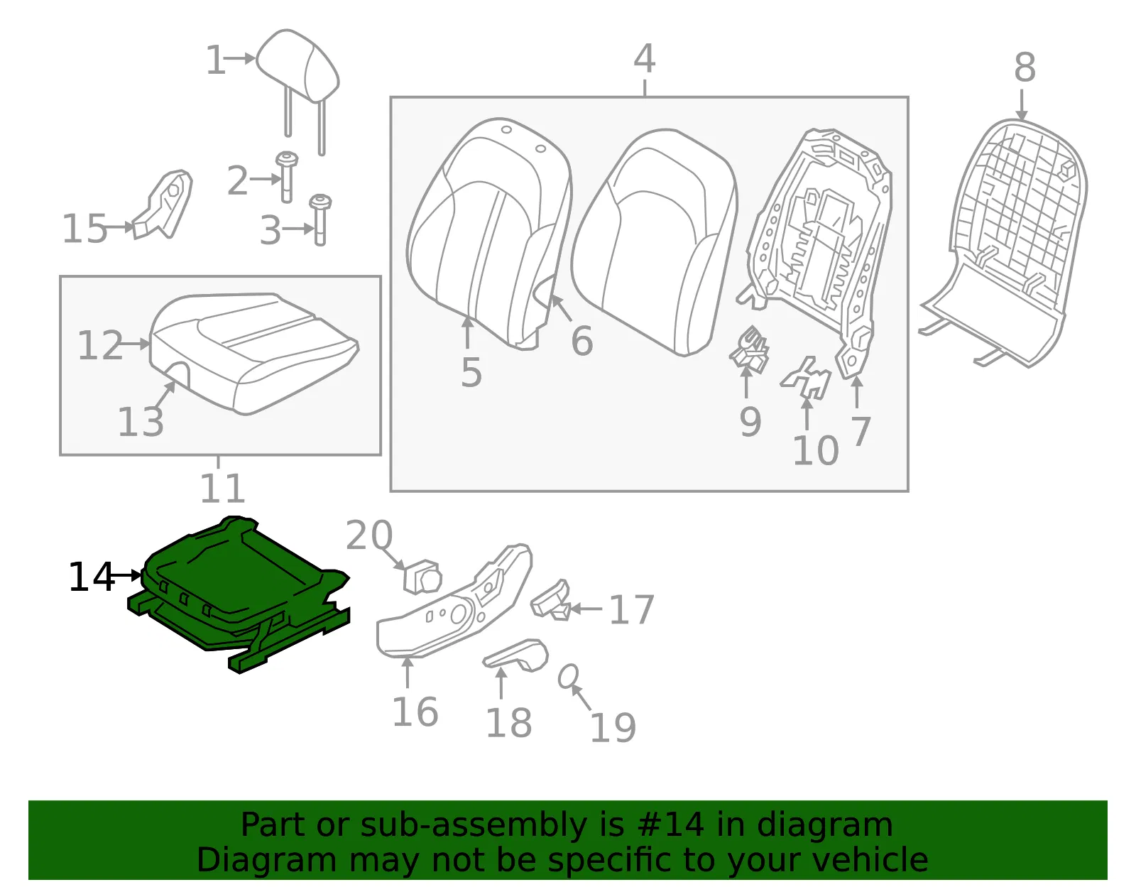 Seat Track - Kia (88500-D5020) - view 2
