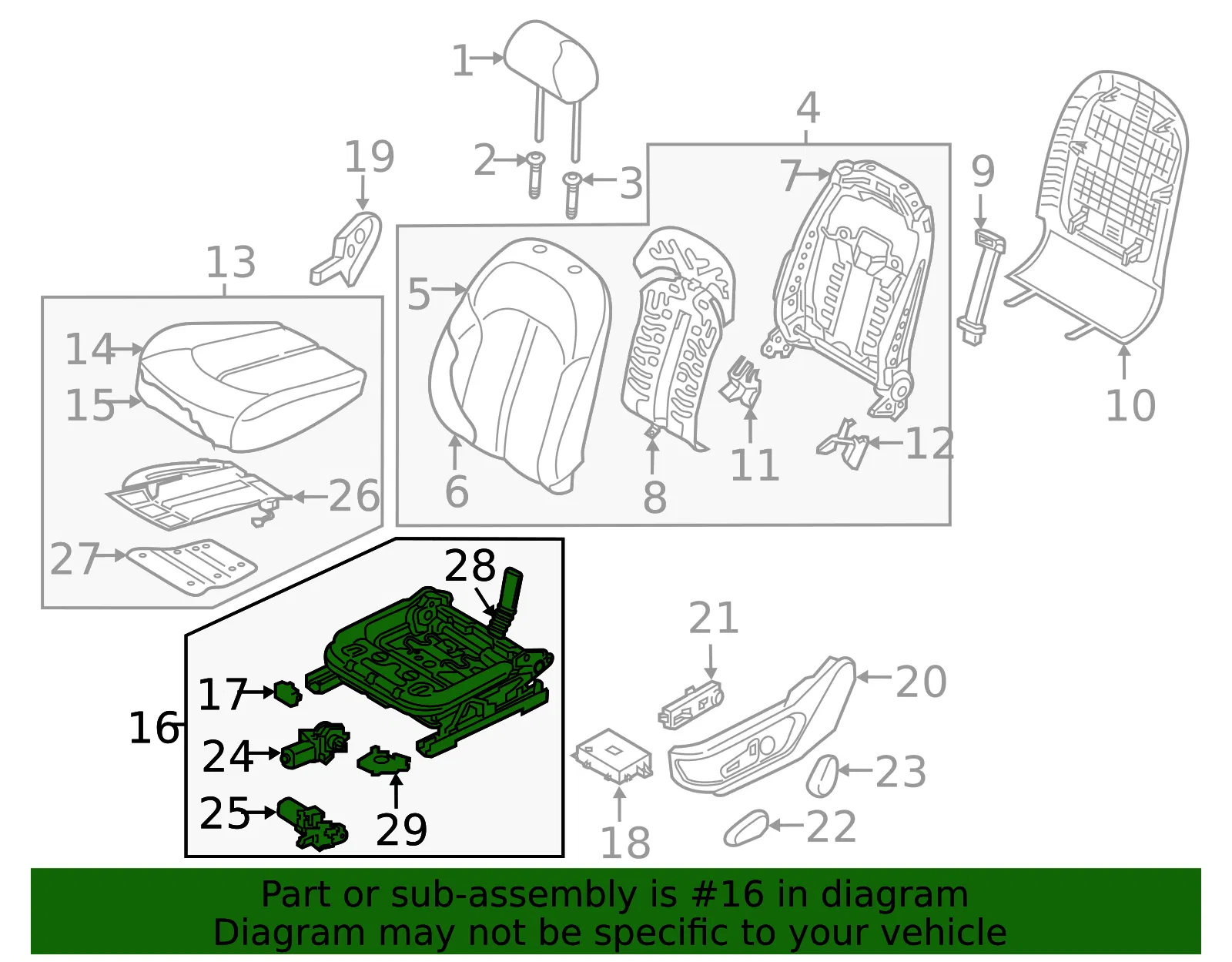 Seat Track - Kia (88500-D5540) - view 2