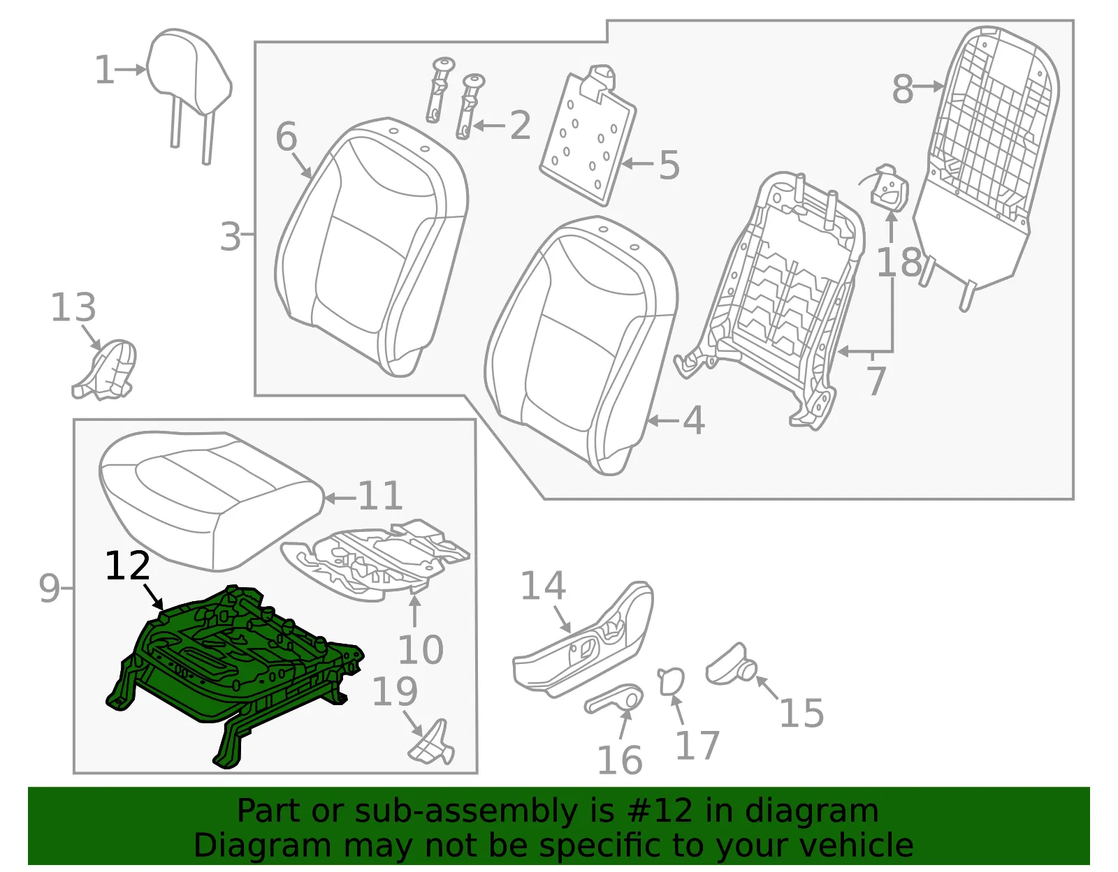 Seat Track - Driver's Side (LH) - Kia (88500-E4020) - view 2