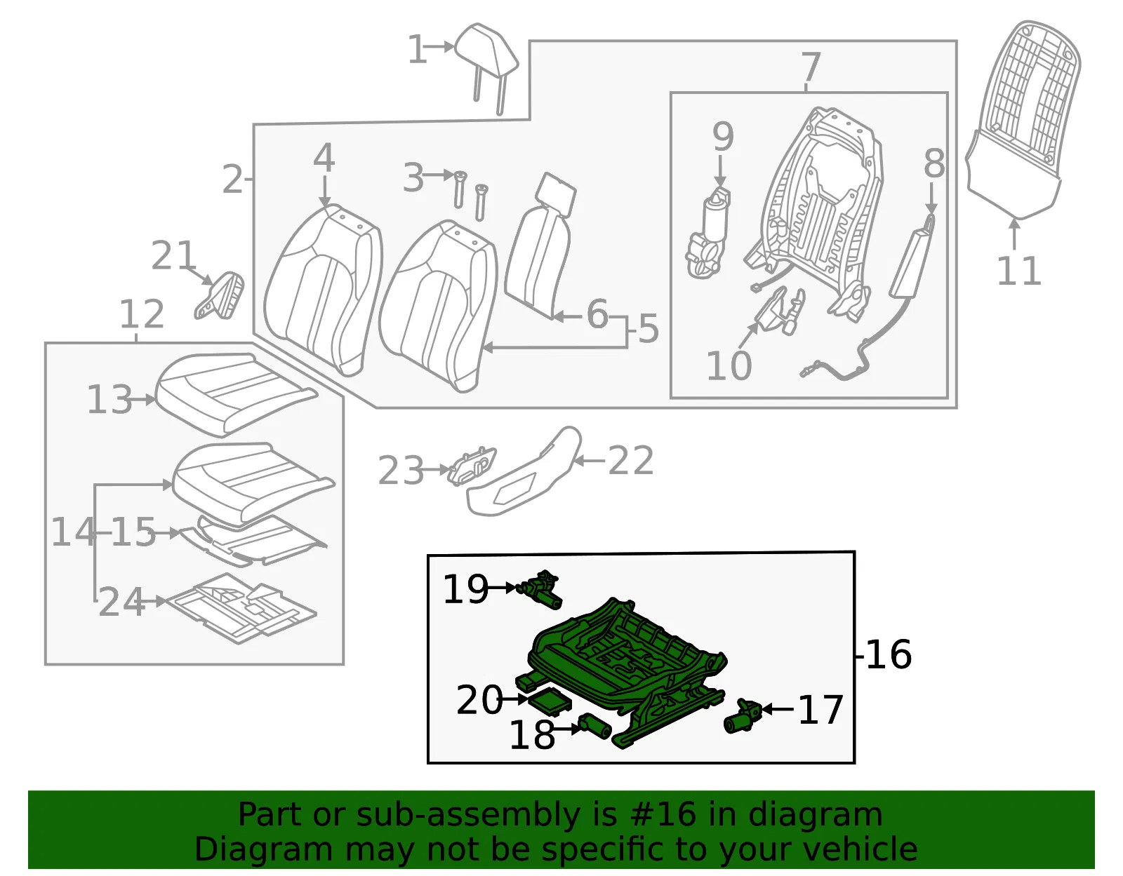 Seat Adjuster - Kia (88500-L2KC0) - view 2