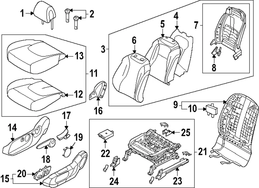 Seat Frame - Kia (88500-R0620OFB)