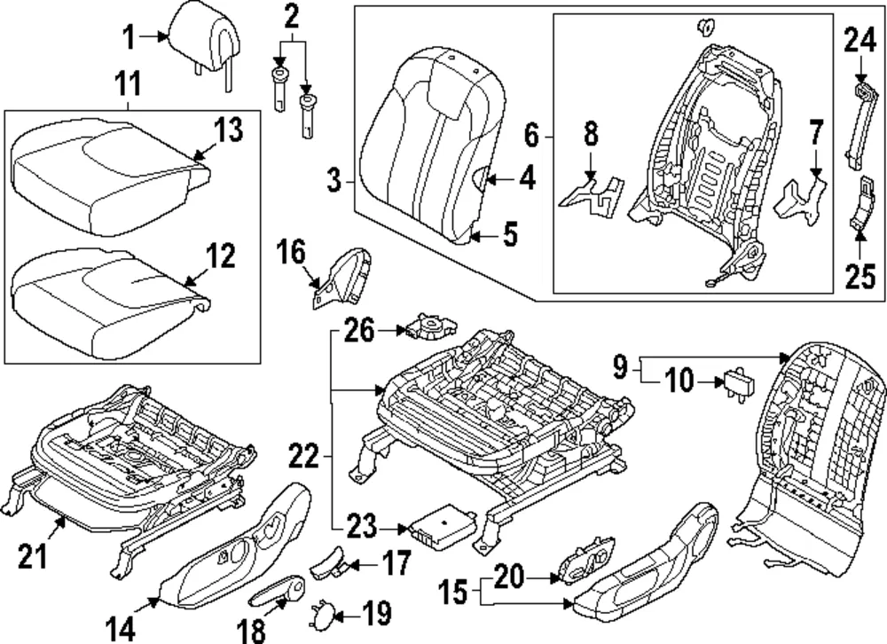 Seat Frame - Kia (88500-R0710OFB)