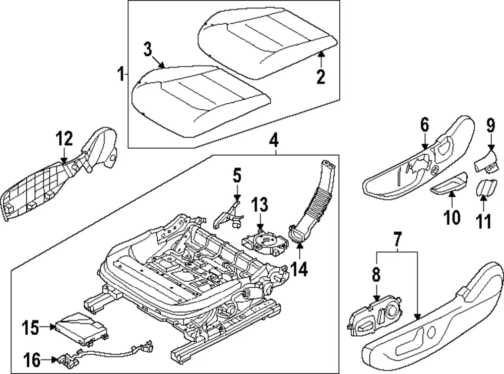 Cushion Frame - Kia (88500-XG100)