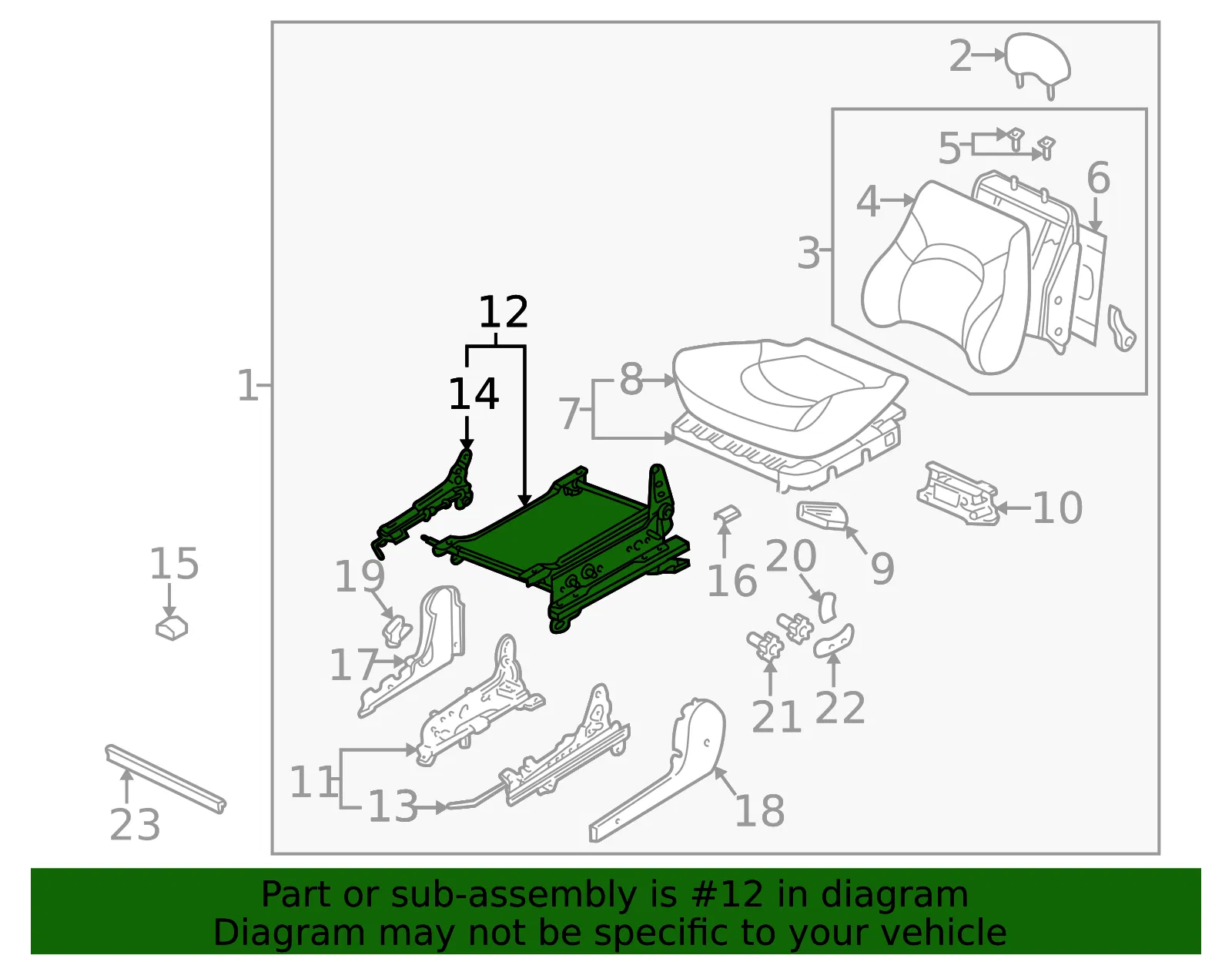 Seat Adjust Assembly - Kia (88501-38323) - view 2