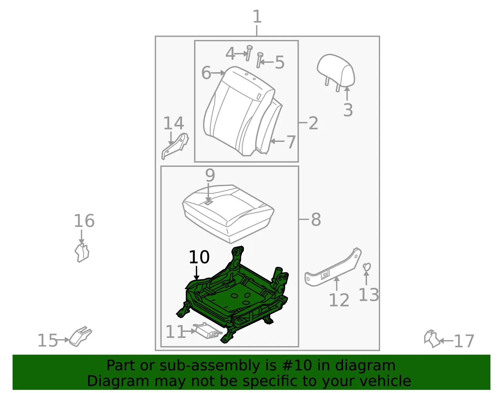 Seat Track - Kia (88502-3F300) - view 2