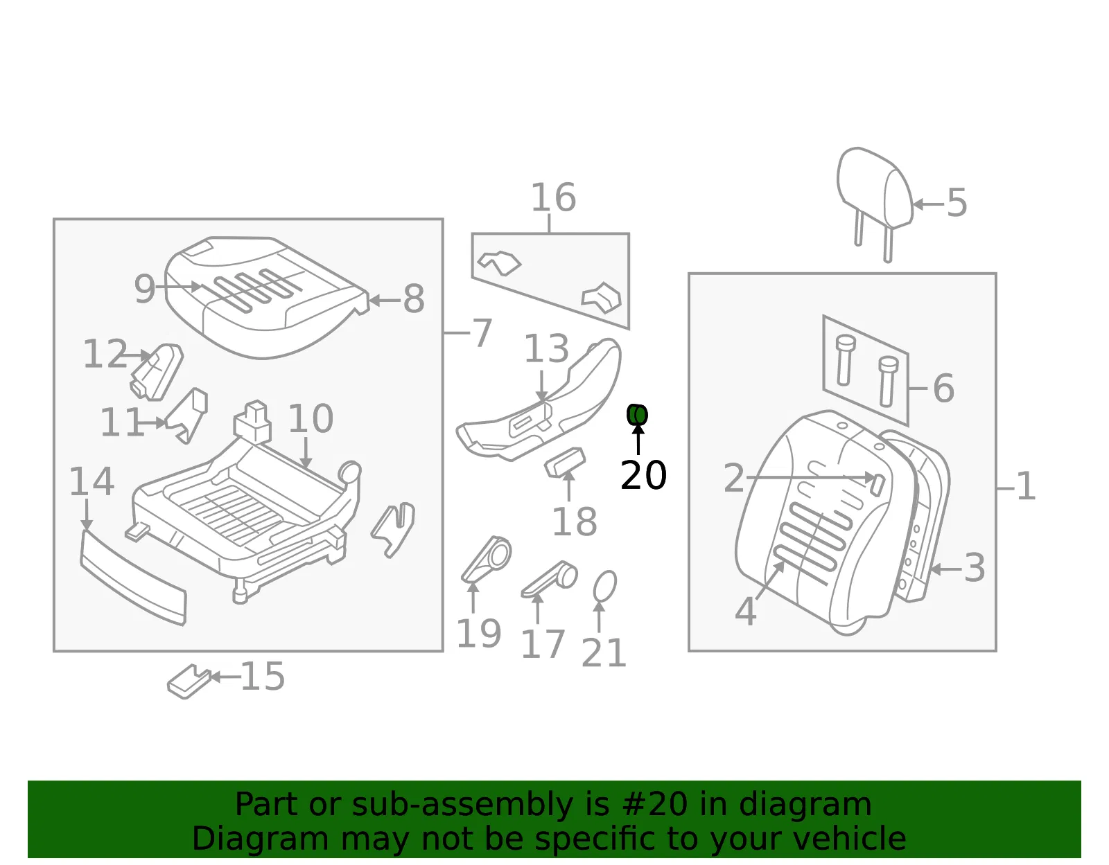 Knob - Kia (88523-2G002VA) - view 2