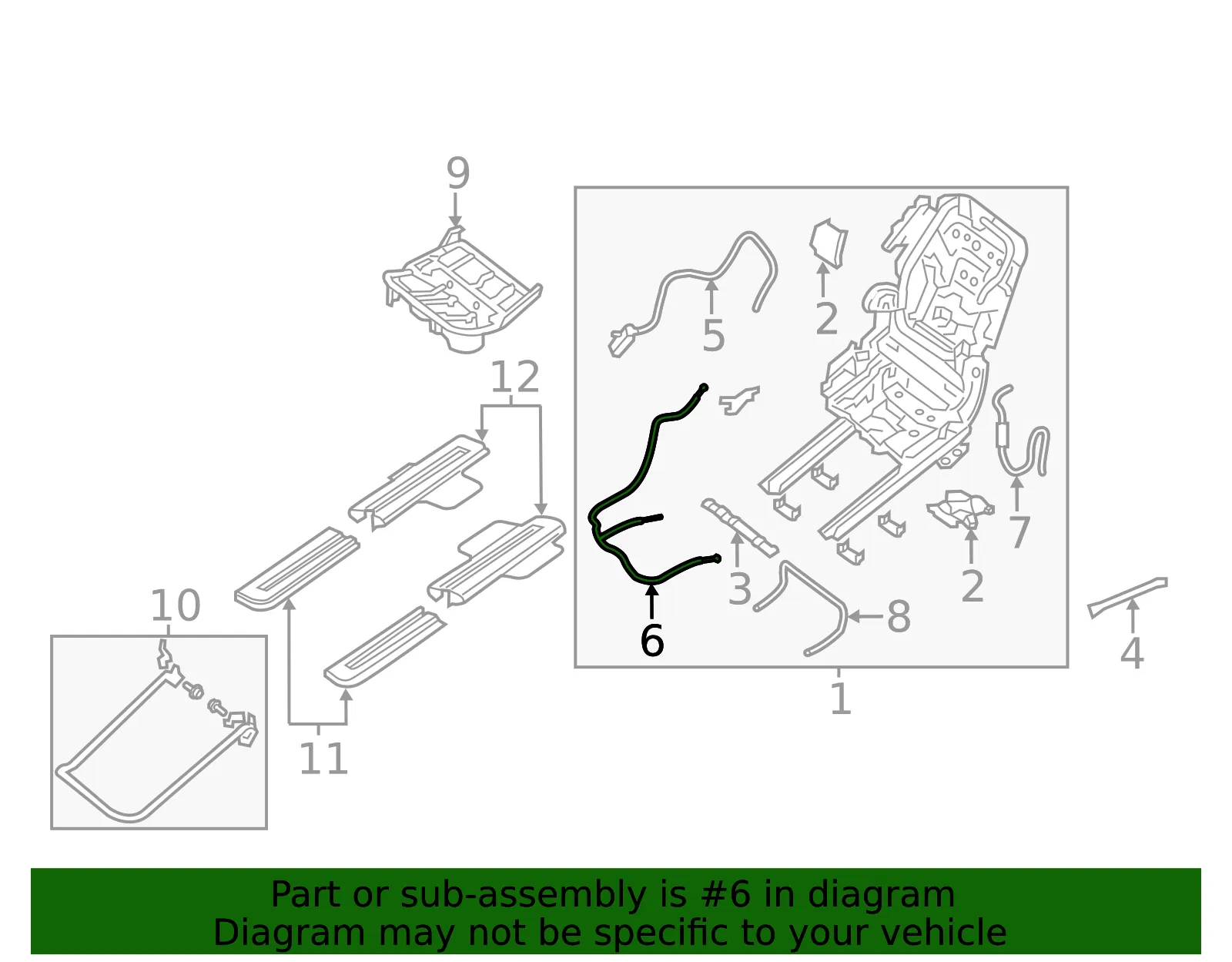Seat Flex Cable - Nissan (88534-3JA0A) - view 2