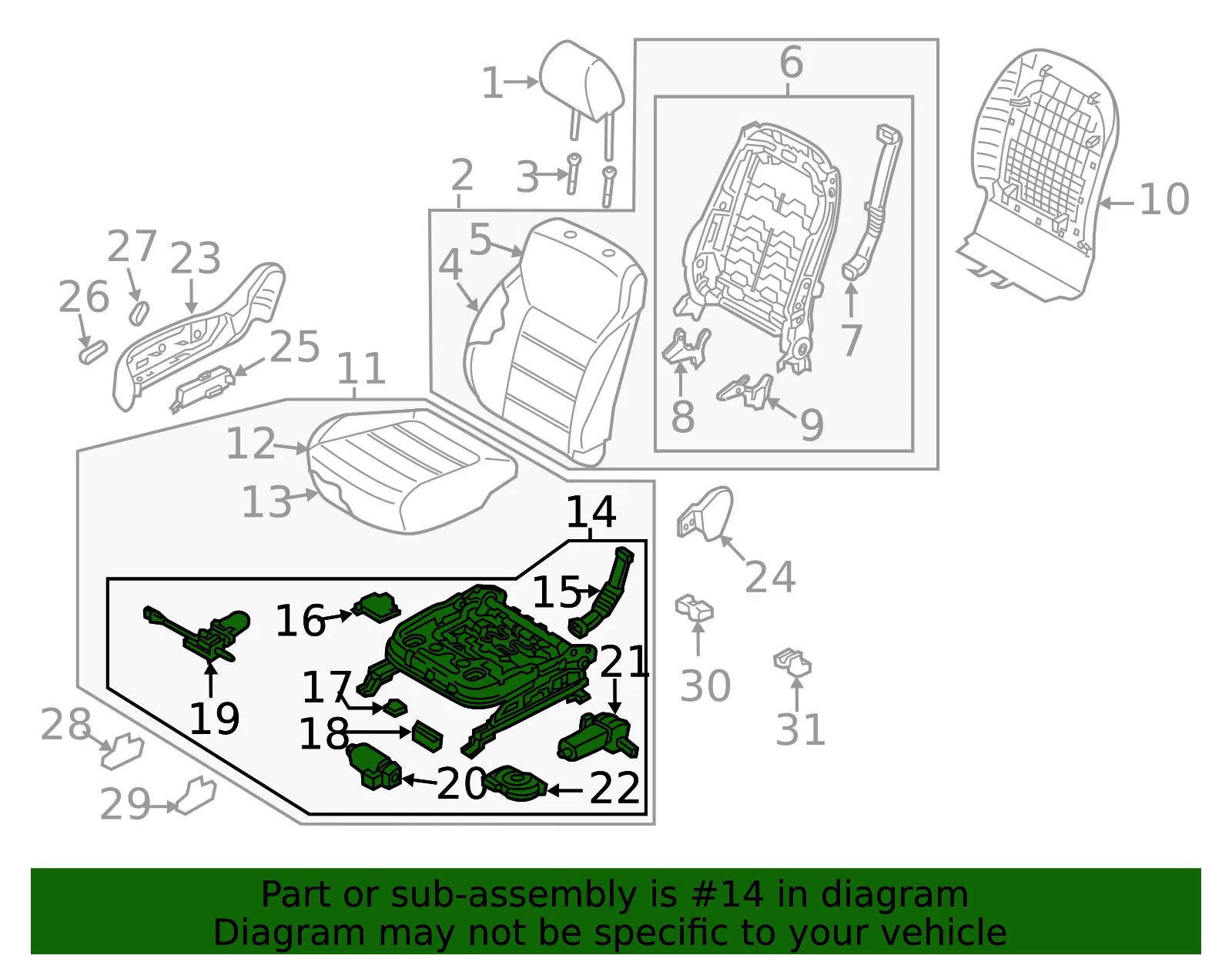 Seat Track - Kia (88550-C6720) - view 2