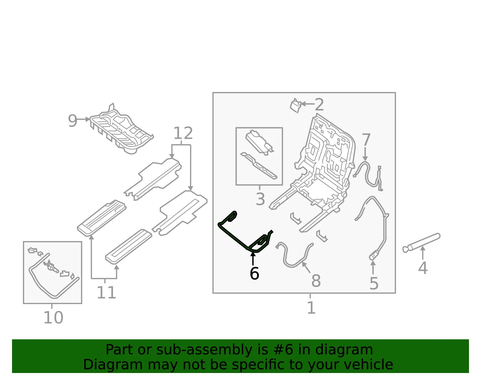 Seat Flex Cable - Nissan (88582-3JA0A) - view 2