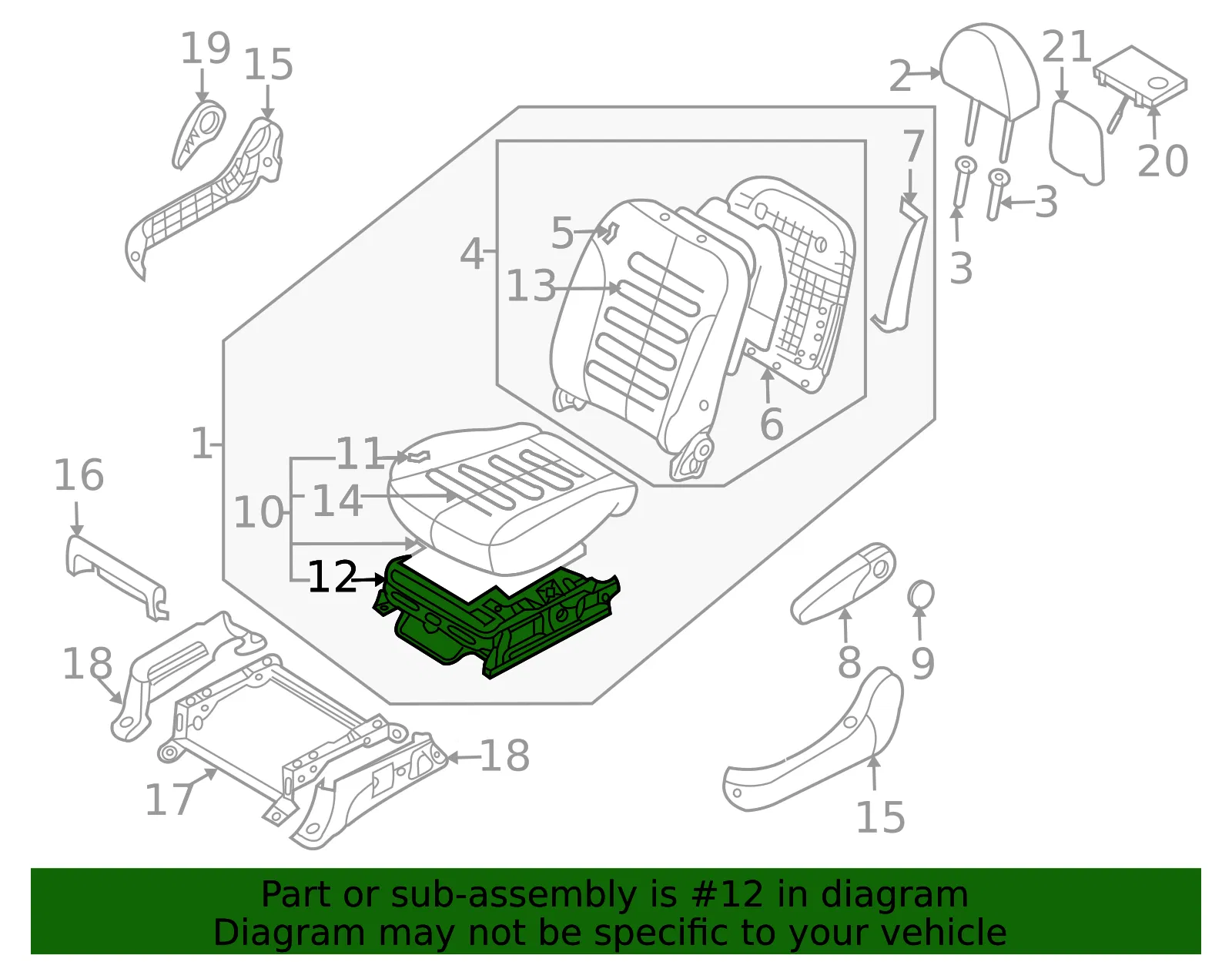 Seat Adjuster - Kia (88600-4D320) - view 2