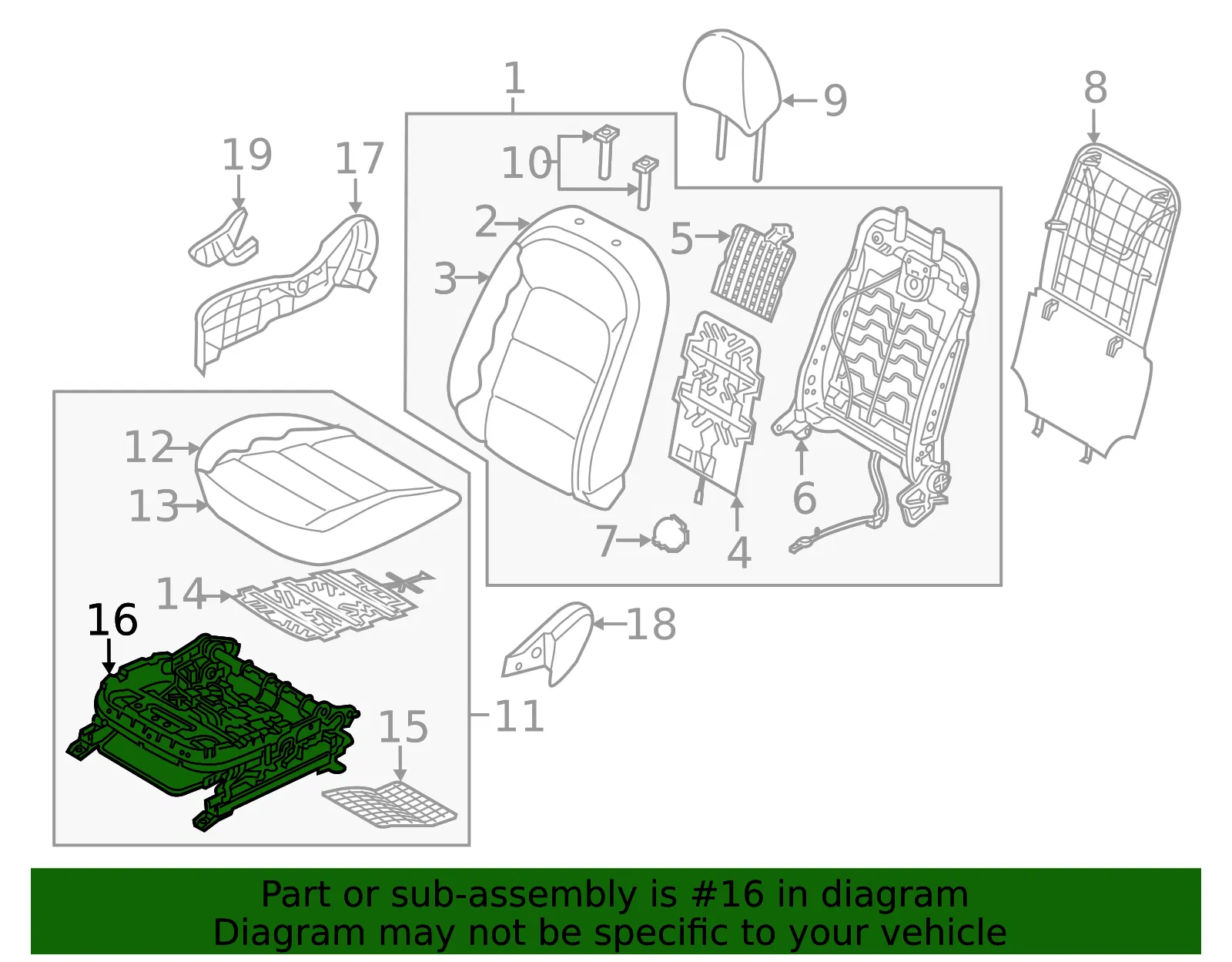 Seat Track - Kia (88600-A7AC0) - view 2