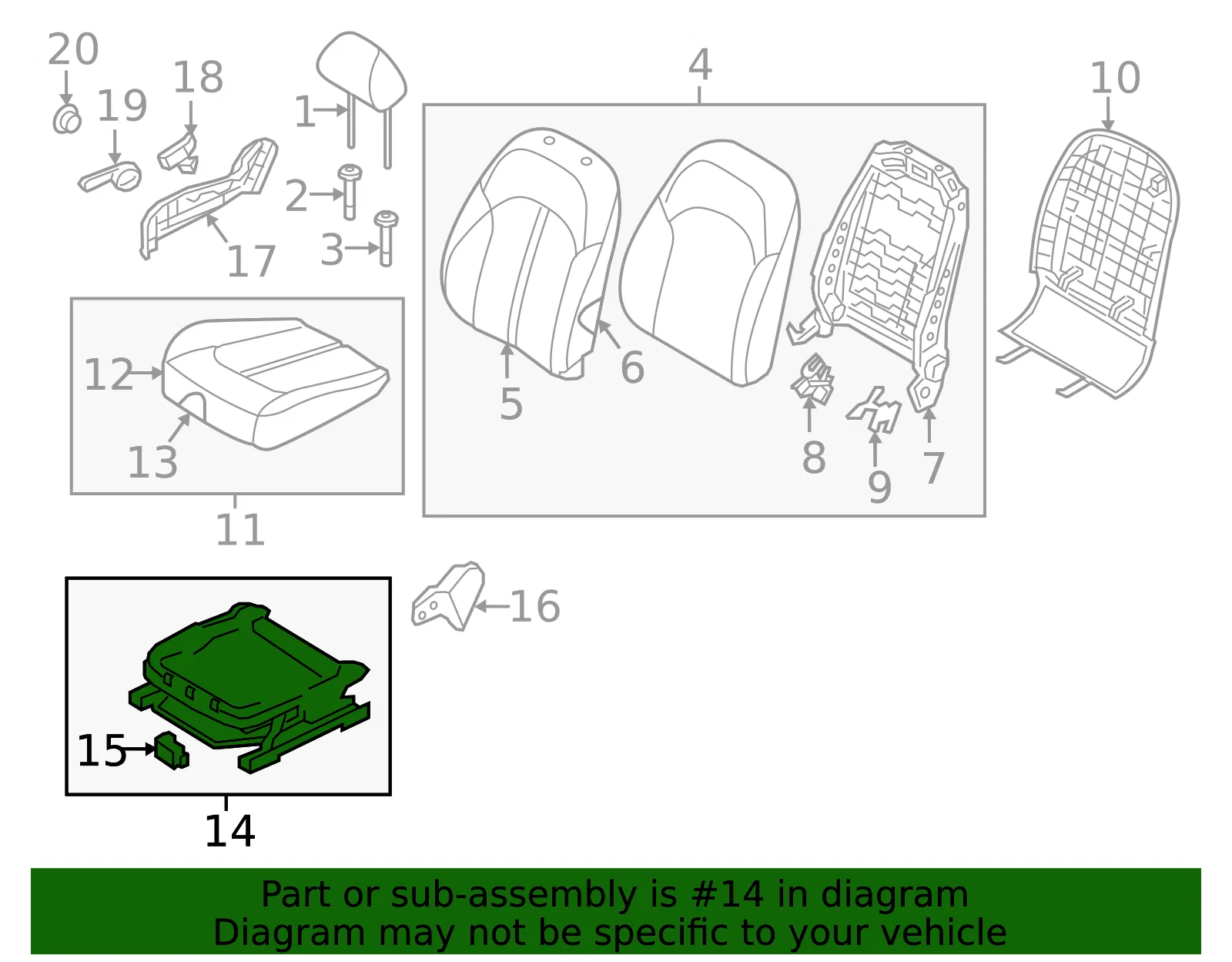 Seat Track - Kia (88600-D5031) - view 2