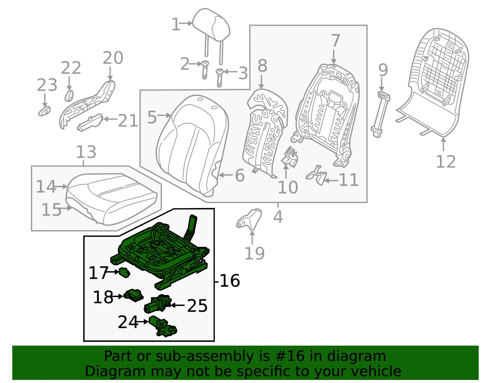 Seat Track - Kia (88600-D5560) - view 2