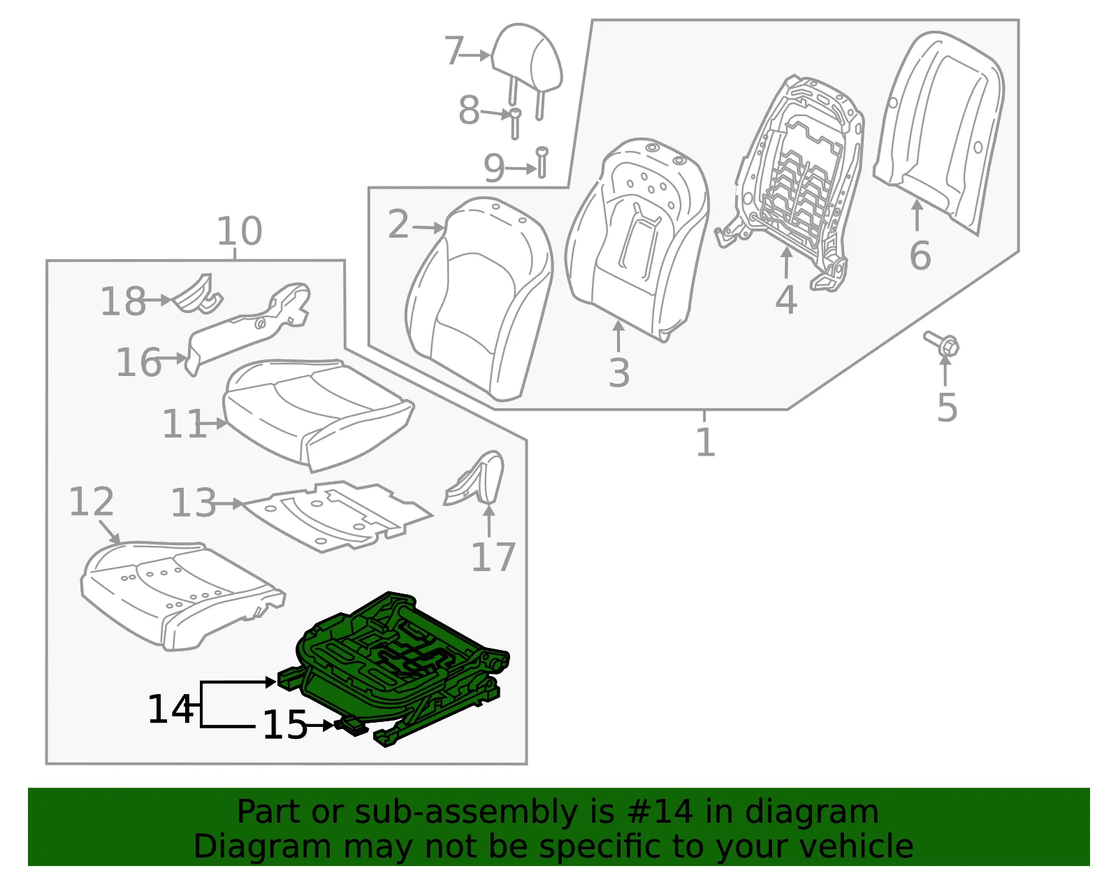 Seat Track - Kia (88600-M7070) - view 2