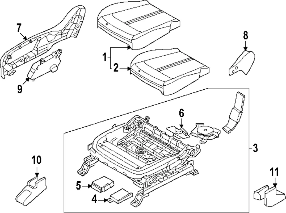 Cushion Frame - Kia (88600-P4FP0)