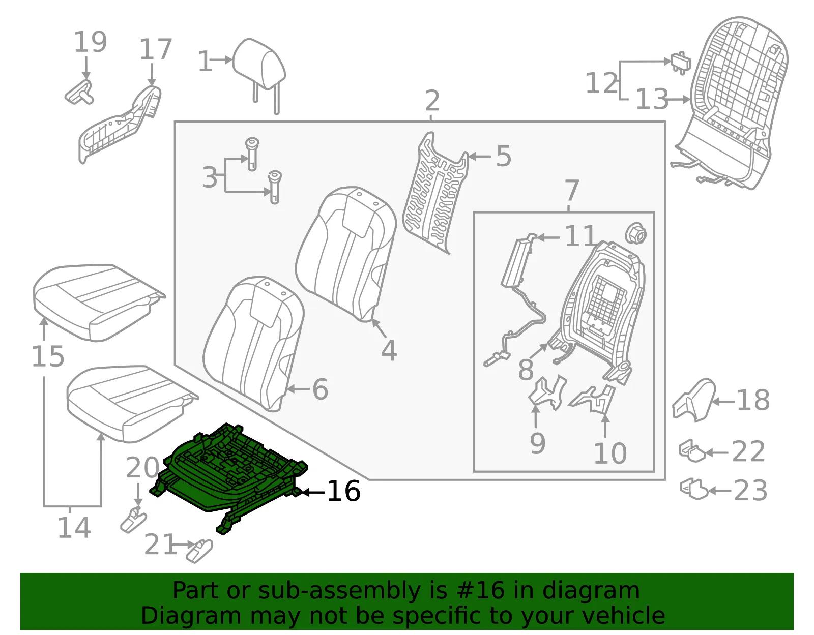 Seat Frame - Kia (88600-R5320) - view 2