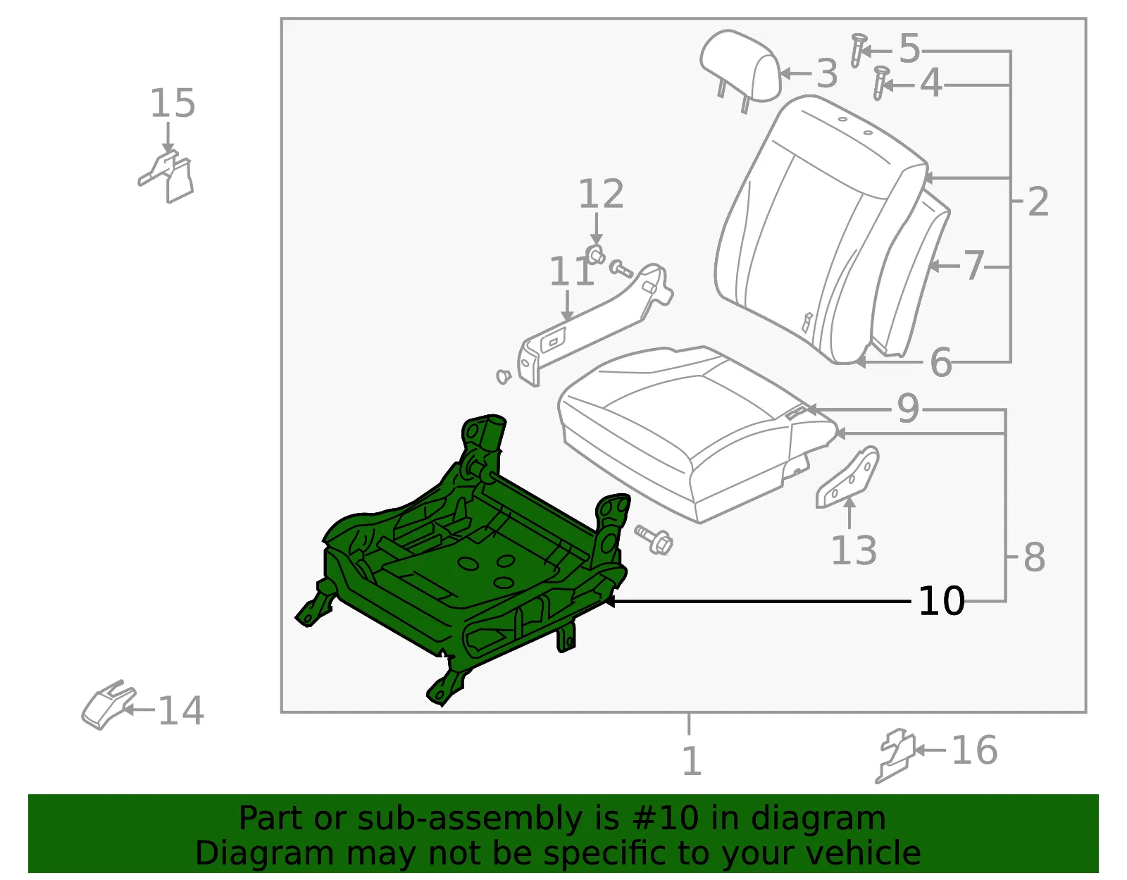 Seat Track - Kia (88602-3F000) - view 2