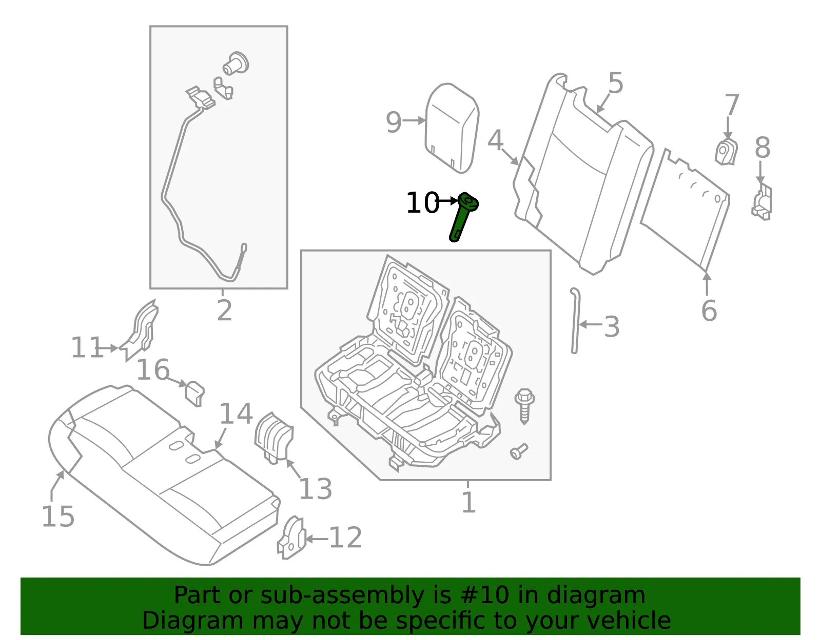 Headrest Guide - Nissan (88602-3JA0A) - view 2