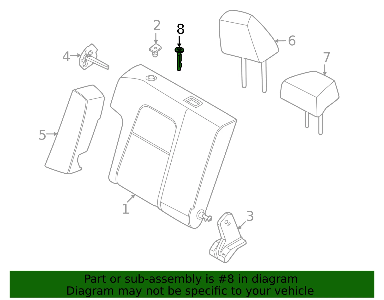 Headrest Guide - Nissan (88602-7LF0A) - view 2