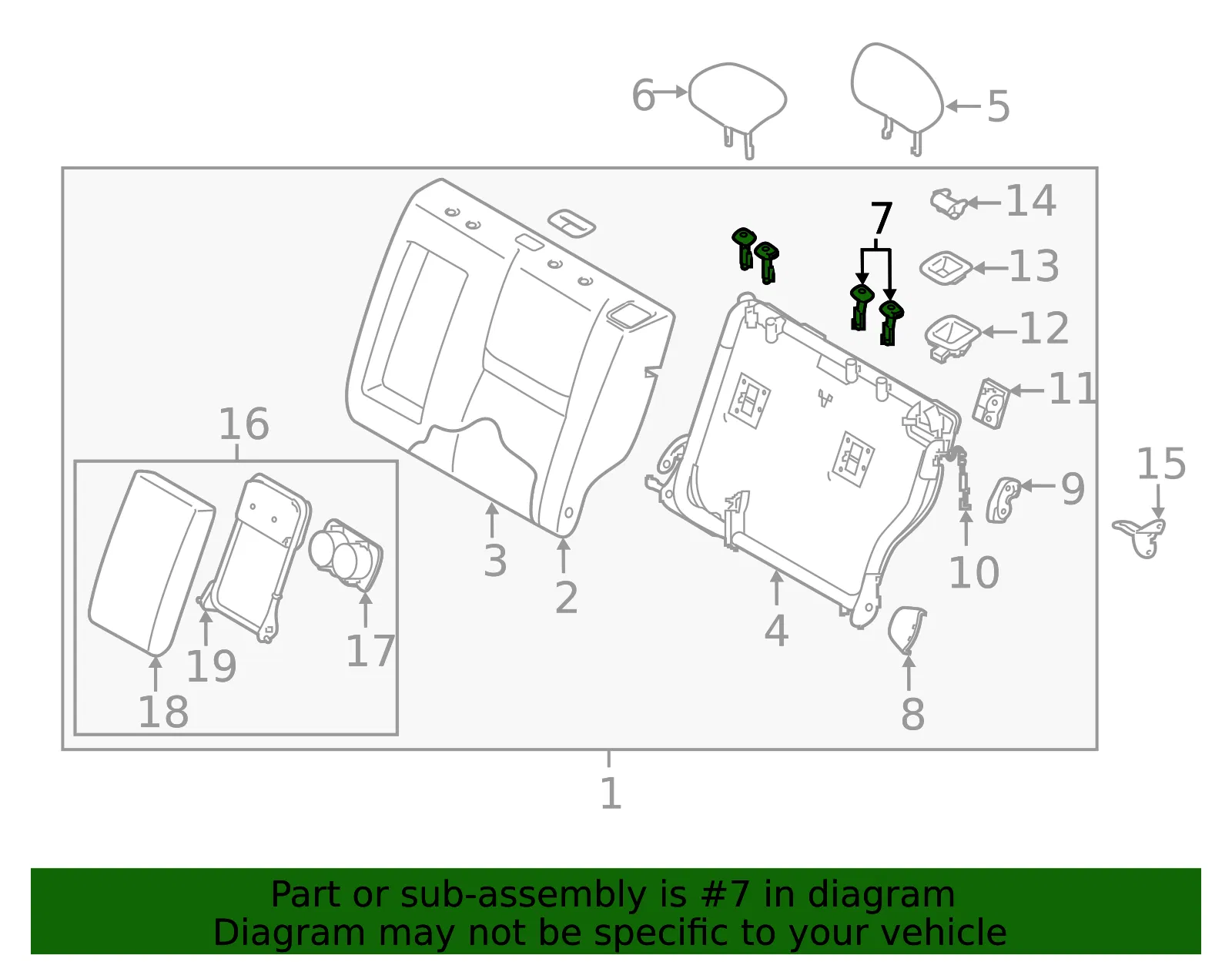 Headrest Guide - Nissan (88603-3TS0A) - view 2