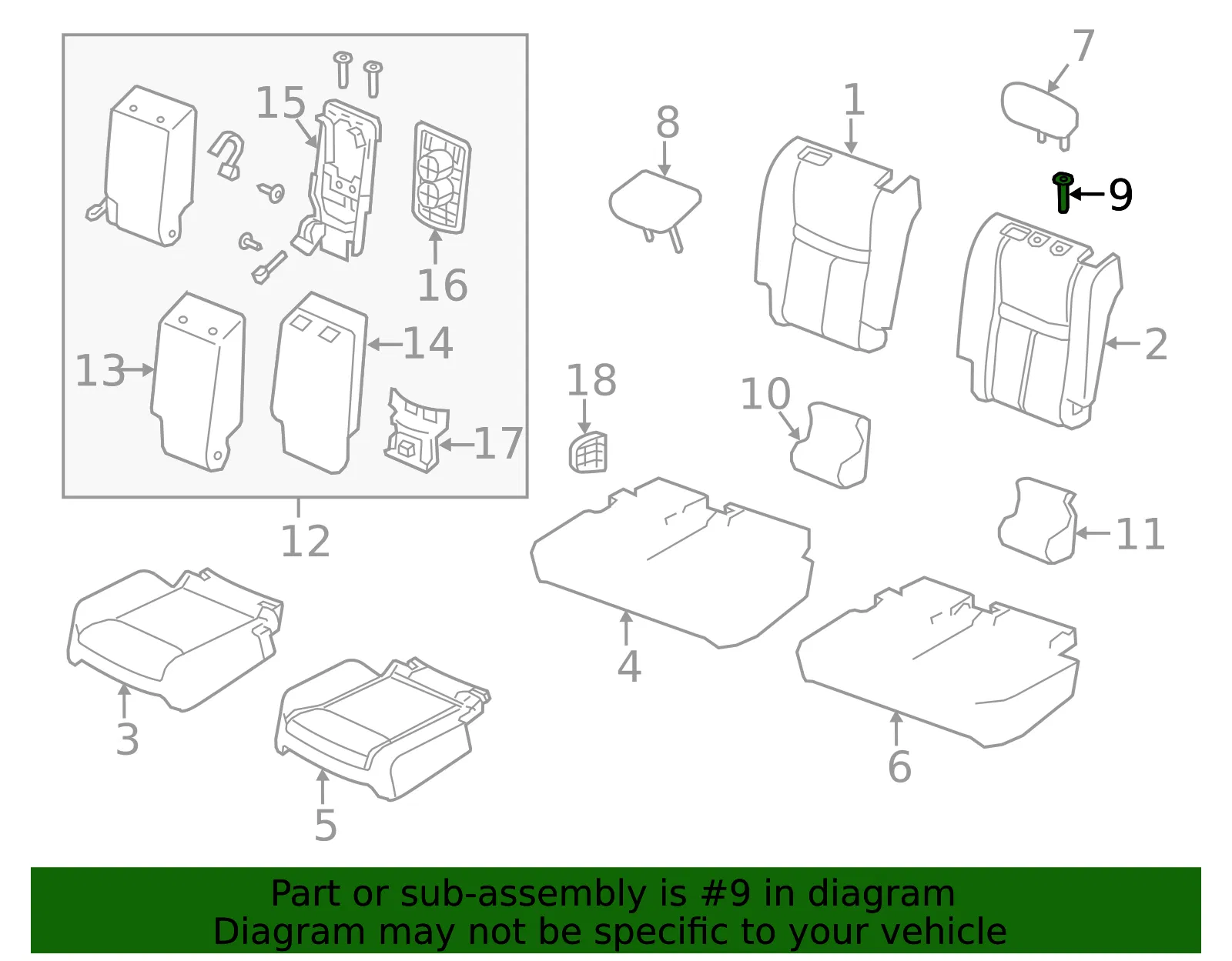 Headrest Guide - Nissan (88603-3TS0B) - view 2