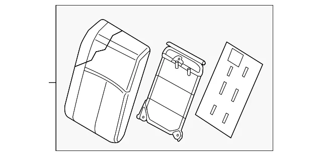 Seat Back Assembly - Driver's Side (LH) - Nissan (88650-9DJ0C)