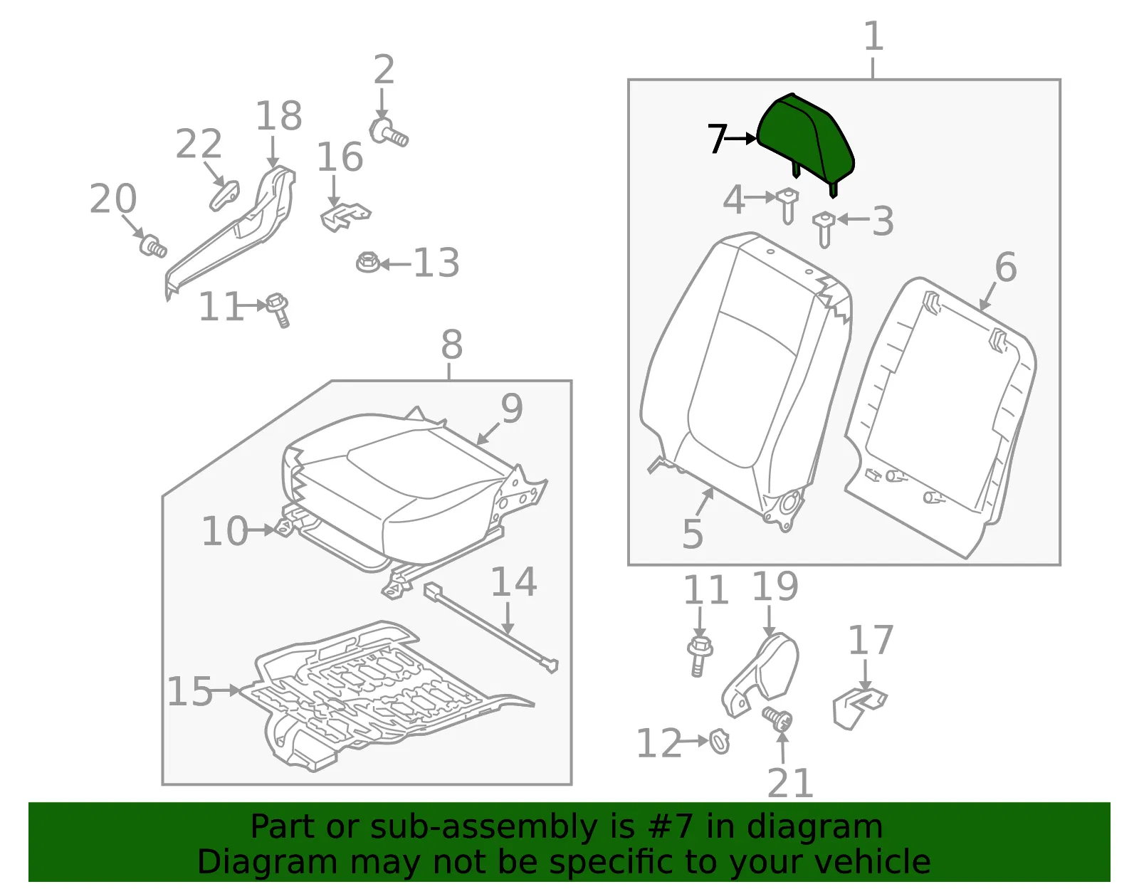 Headrest - Kia (88700-2F730390) - view 2