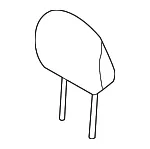 Headrest - Kia (88700-2J100ABM) - view 3