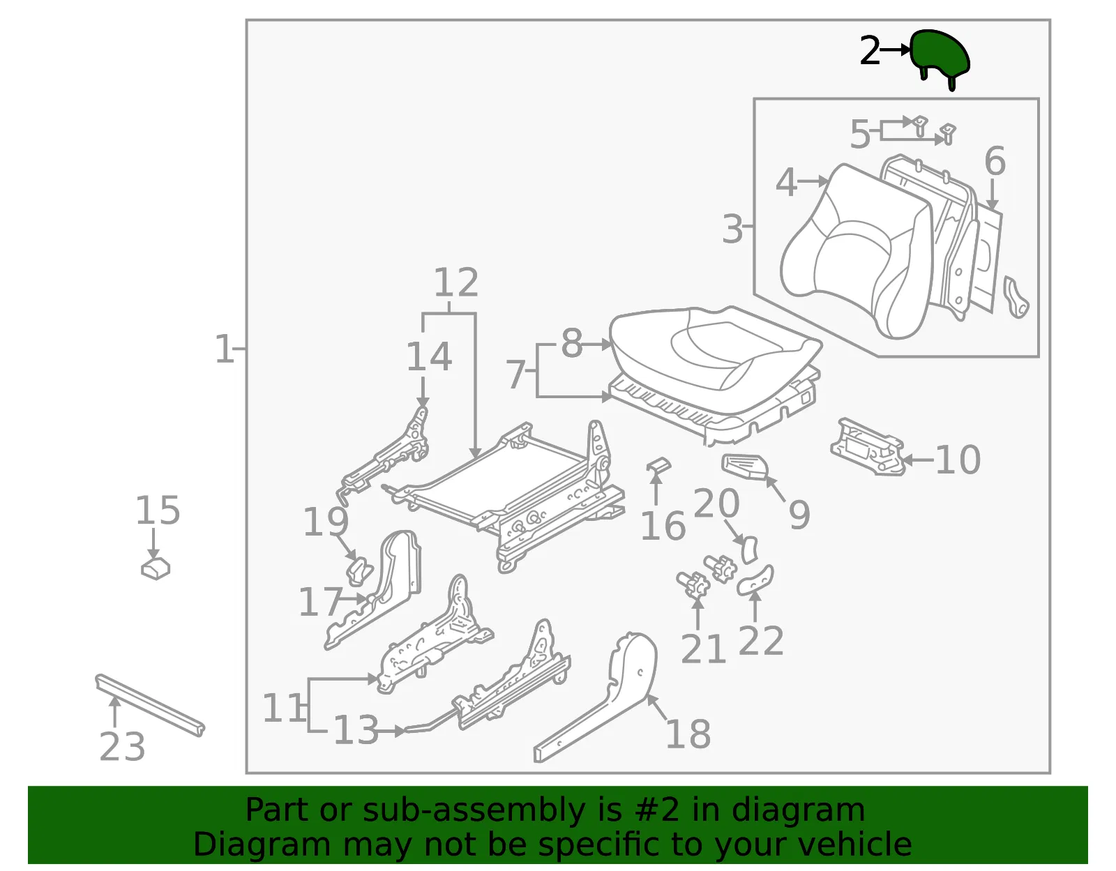 Headrest - Kia (88700-3C010GJG) - view 2