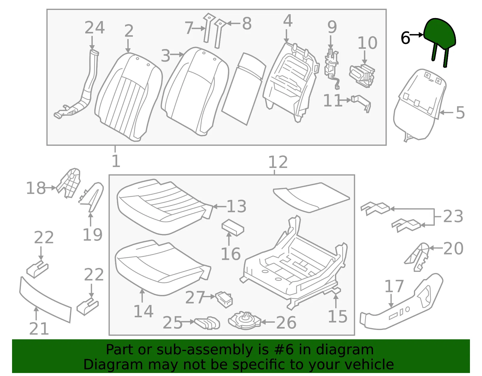 Headrest - Kia (88700-3T000KCC) - view 2