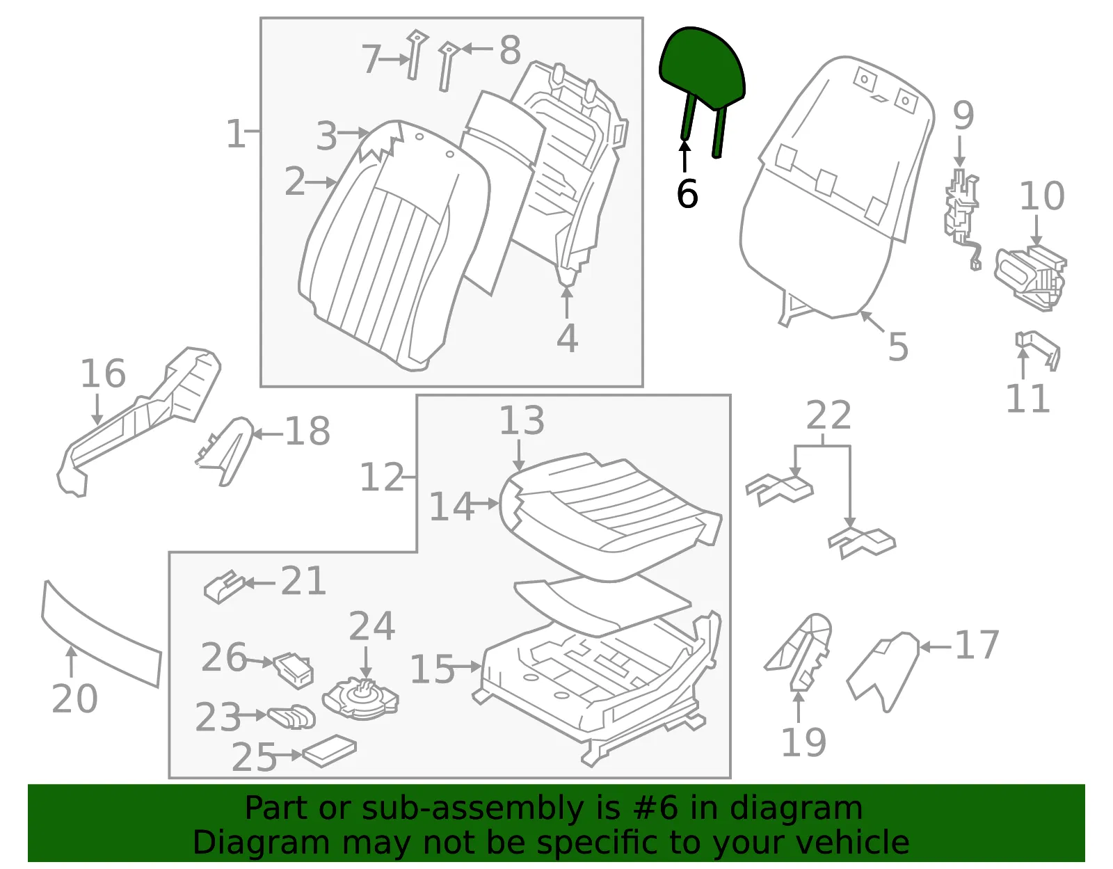 Headrest - Kia (88700-3T010KCC) - view 2