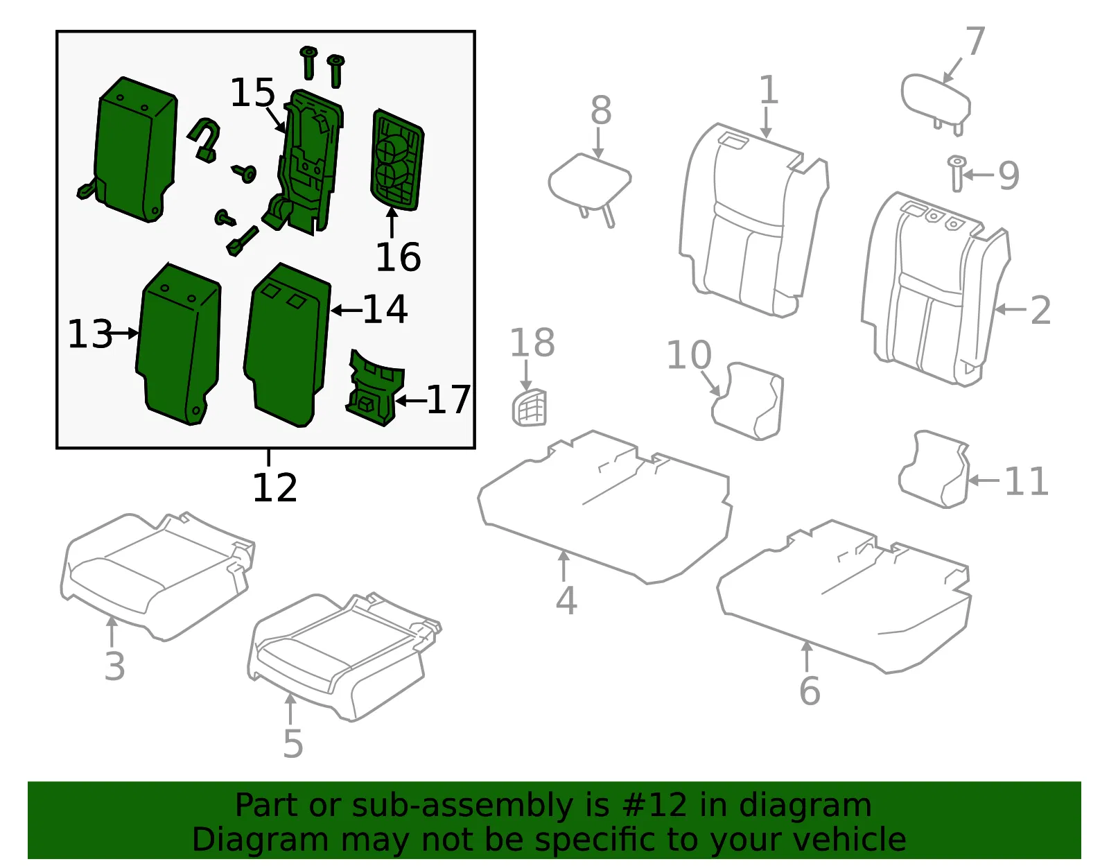 Armrest Assembly - Nissan (88700-5HK1A) - view 2