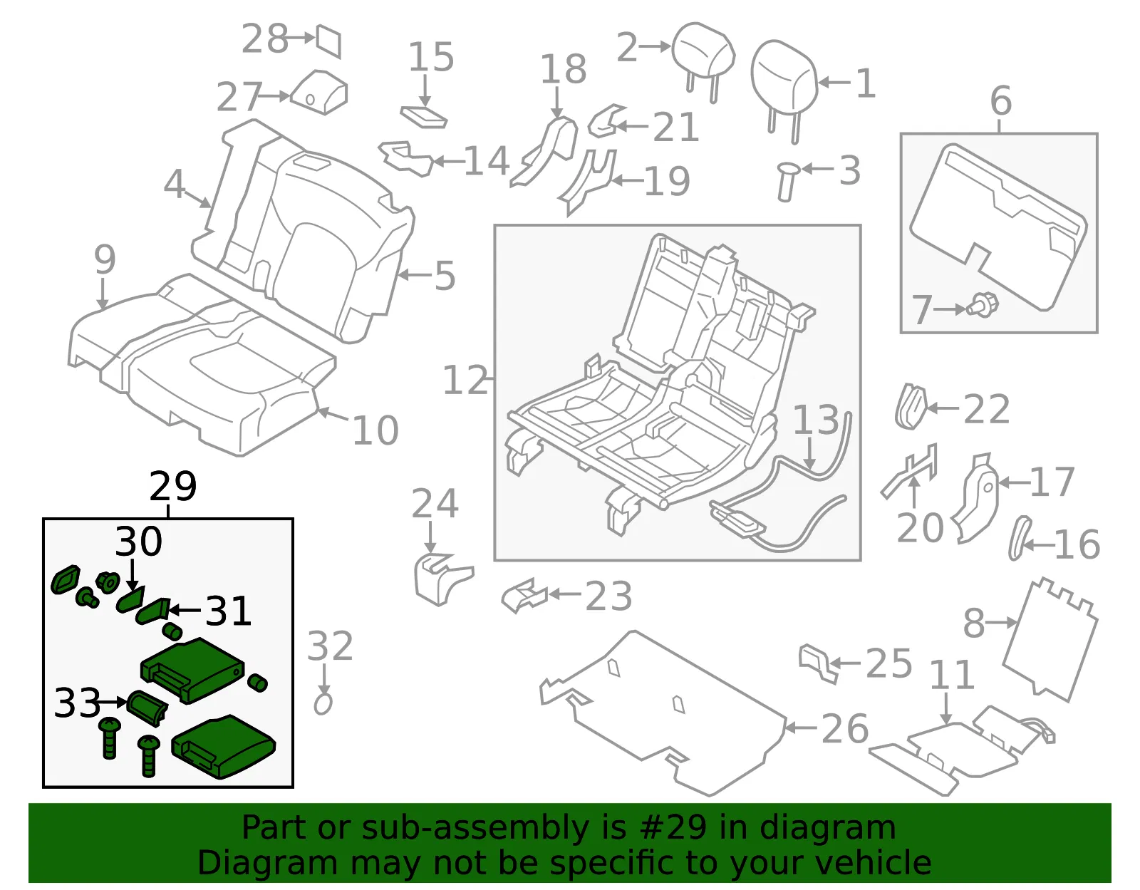 Armrest Assembly - Nissan (88700-6JL6B) - view 2