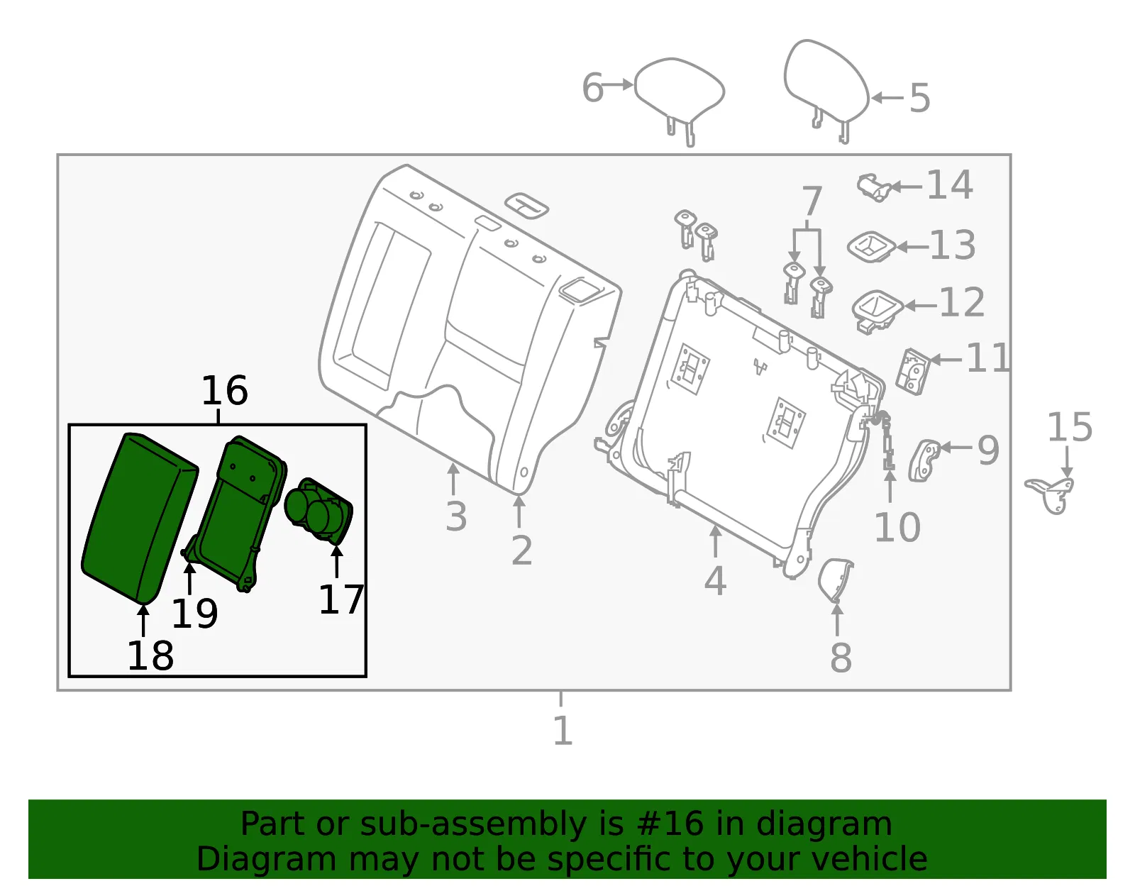 Armrest Assembly - Nissan (88700-6MD0A) - view 2
