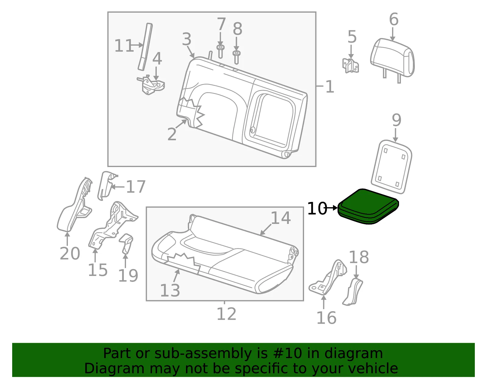 Armrest - Passenger Side (RH) - Nissan (88700-9BL5E) - view 2