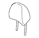 Headrest - Kia (88700-B0000K7M) - view 3