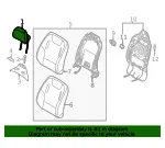 Headrest - Kia (88700-CV070CWQ) - view 4