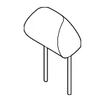Headrest - Kia (88700-D5011A3B) - view 3