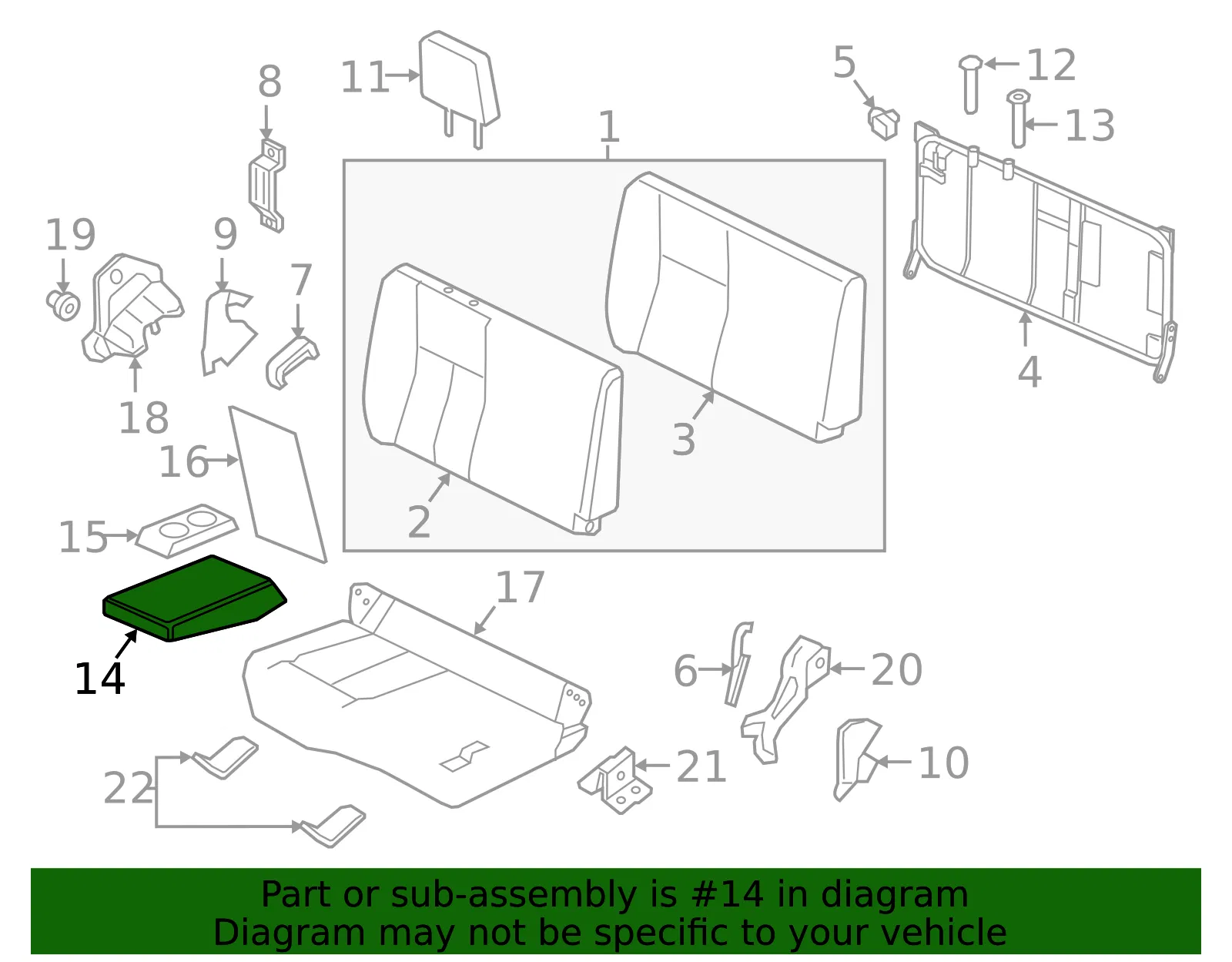 Armrest - Passenger Side (RH) - Nissan (88700-EZ47B) - view 2